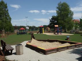 Blick auf Spielplatz Blick auf Spielplatz